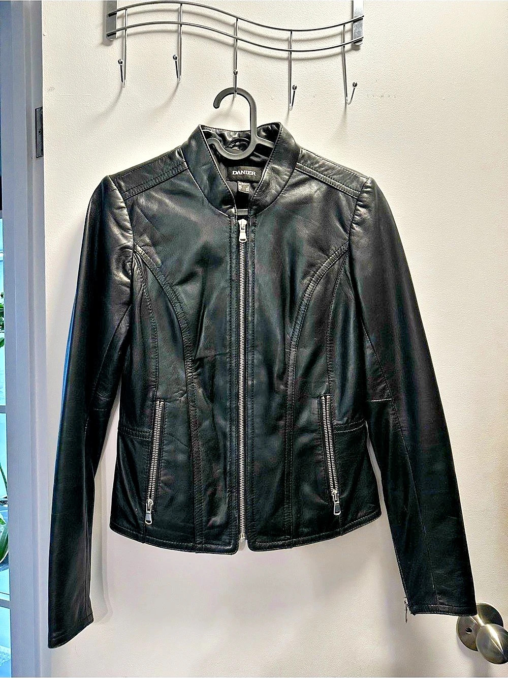 Danier Black Leather Moto Jacket